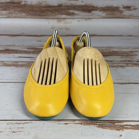 Tieks Shoes - Tieks by Gavrieli Mustard Yellow Leather Ballet Flats Slip On Womens Size 8 Used